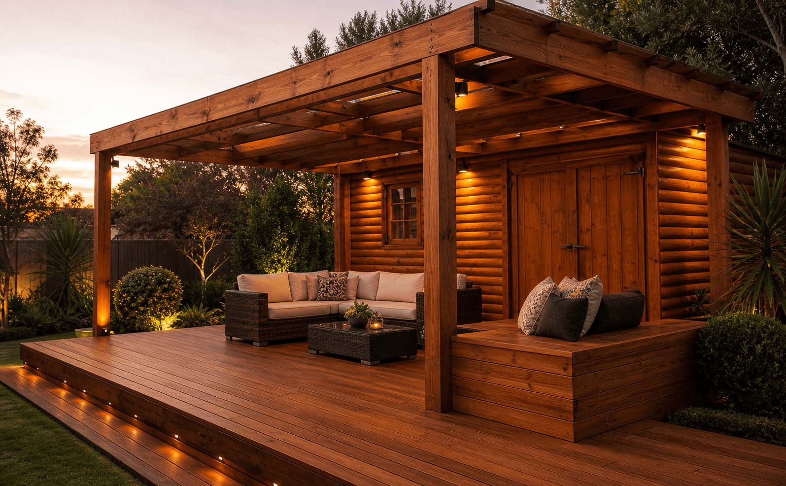 Premium timber deck and pergola in a Gauteng garden
